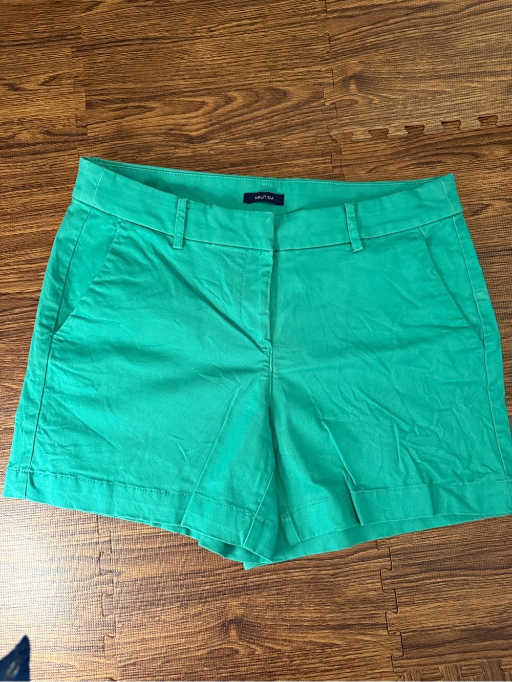 Nautica Teal Green Women's Cotton Bermuda Shorts